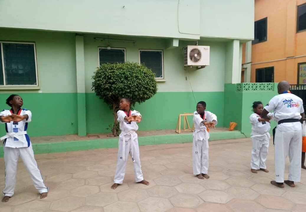Students playing sports